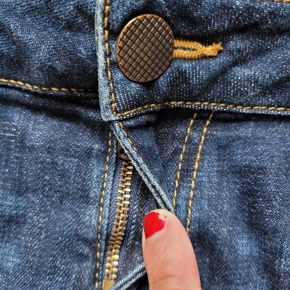 CAbi 5695 Distressed Patch Slim Boyfriend Jeans - Picture 4 of 9